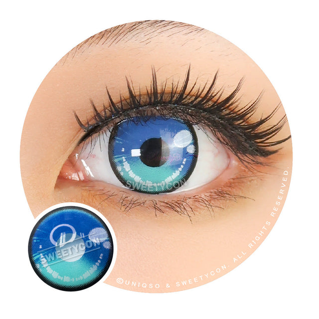 Sweety Anime 2 Cyan Turquoise (1 lens/pack)-Colored Contacts-UNIQSO EU