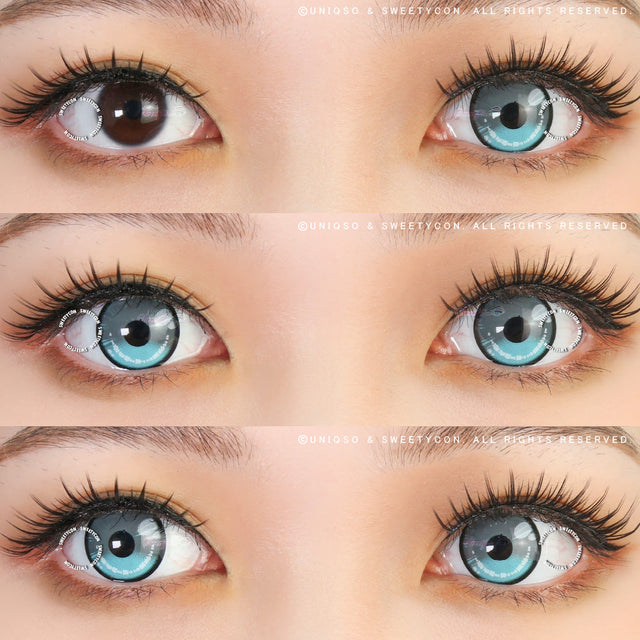Sweety Anime 2 Gray Blue (1 lens/pack)-Colored Contacts-UNIQSO EU