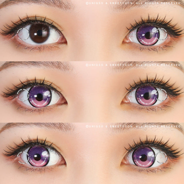 Sweety Anime 2 Purple Pink (1 lens/pack)-Colored Contacts-UNIQSO EU