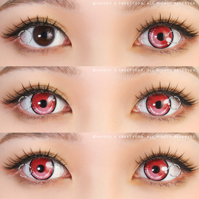 Sweety Anime 2 Red Pink (1 lens/pack)-Colored Contacts-UNIQSO EU