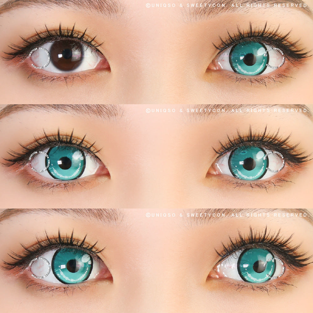 Sweety Anime 2 Teal Green (1 lens/pack)-Colored Contacts-UNIQSO EU