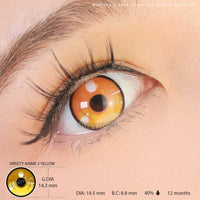 Sweety Anime 3 Yellow (1 lens/pack)-Colored Contacts-UNIQSO EU