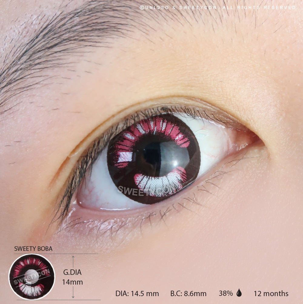 Sweety Anime Boba Violet (1 lens/pack)-Colored Contacts-UNIQSO EU