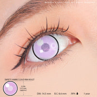 Sweety Anime Cloud Rim Violet (1 lens/pack)-Colored Contacts-UNIQSO EU