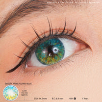 Sweety Anime Flower Blue (1 lens/pack)-Colored Contacts-UNIQSO