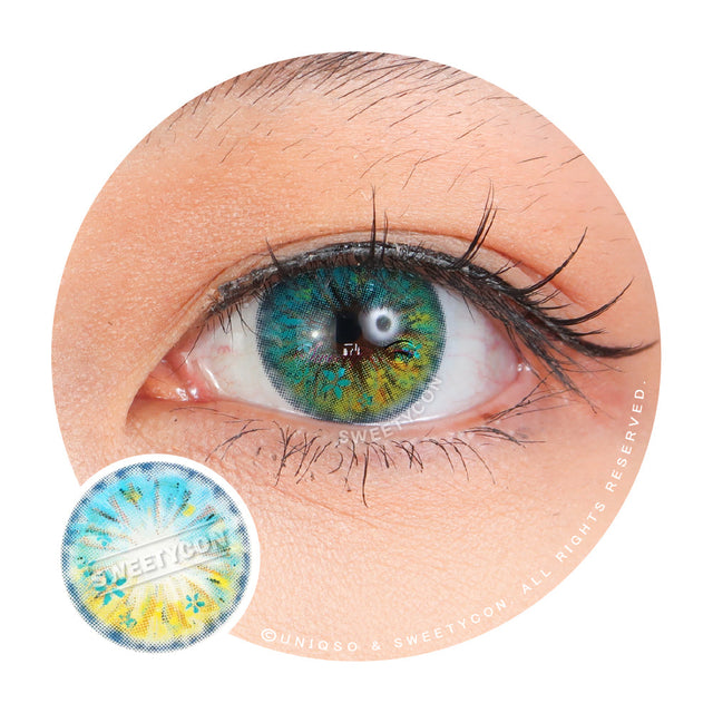 Sweety Anime Flower Blue (1 lens/pack)-Colored Contacts-UNIQSO EU