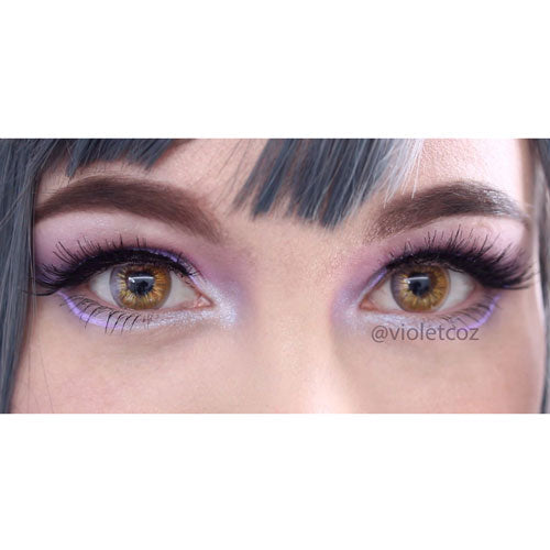 Sweety Anime Shining Heart Violet Brown (1 lens/pack)-Colored Contacts-UNIQSO EU