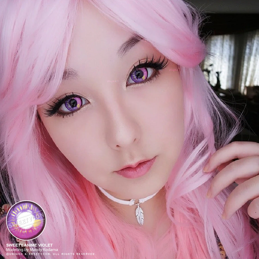 Sweety Anime Violet (1 lens/pack)-Colored Contacts-UNIQSO EU