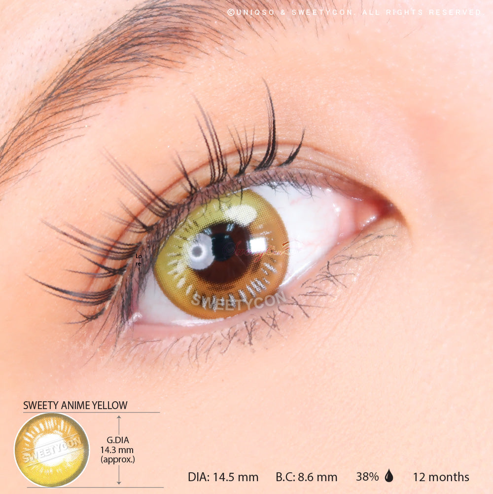Sweety Anime Yellow (1 lens/pack)-Colored Contacts-UNIQSO EU