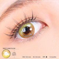 Sweety Anime Yellow (1 lens/pack)-Colored Contacts-UNIQSO EU