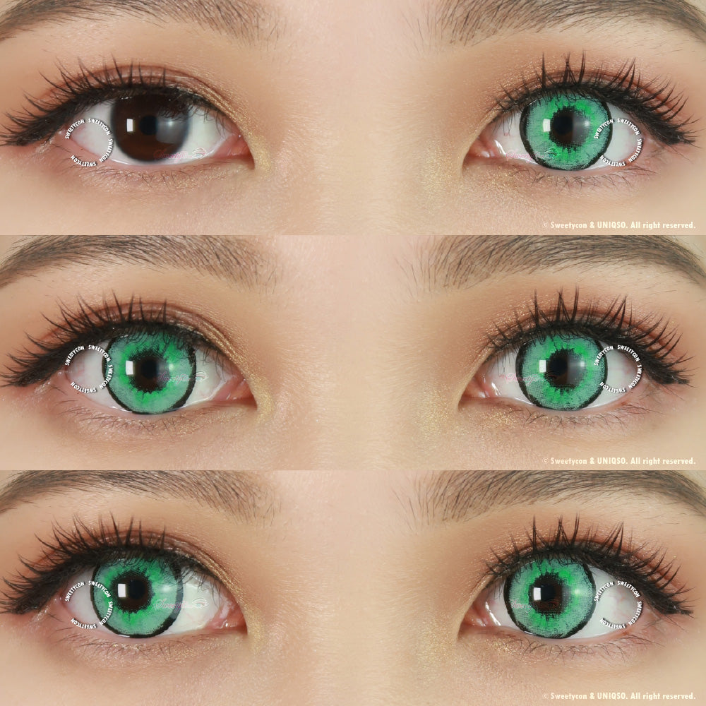 Sweety Aquaman Cyan Green (1 lens/pack)-Colored Contacts-UNIQSO EU