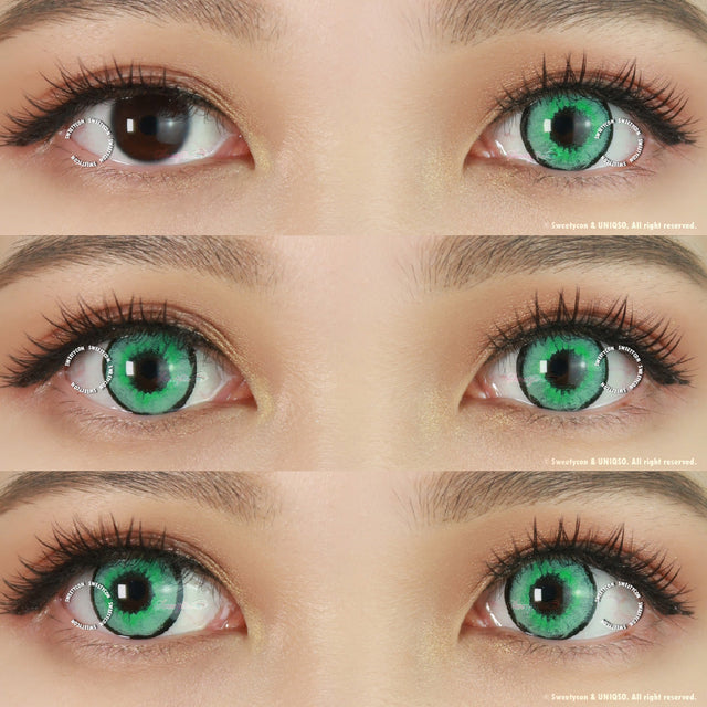 Sweety Aquaman Cyan Green (1 lens/pack)-Colored Contacts-UNIQSO EU