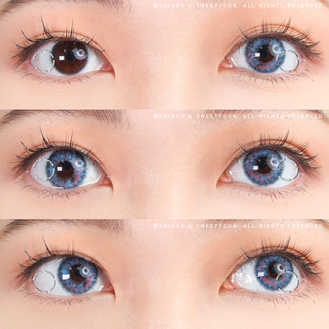 Sweety Aurora Blue (1 lens/pack)-Colored Contacts-UNIQSO EU