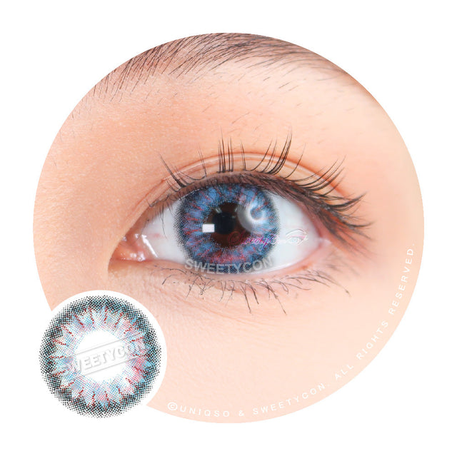 Sweety Aurora Blue (1 lens/pack)-Colored Contacts-UNIQSO EU