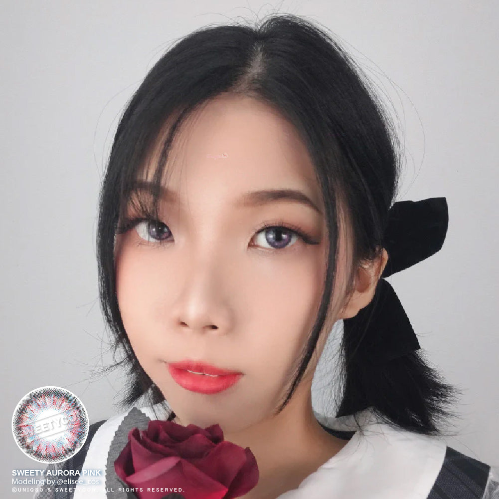 Sweety Aurora Pink (1 lens/pack)-Colored Contacts-UNIQSO EU