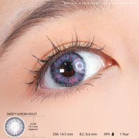 Sweety Aurora Violet (1 lens/pack)-Colored Contacts-UNIQSO EU