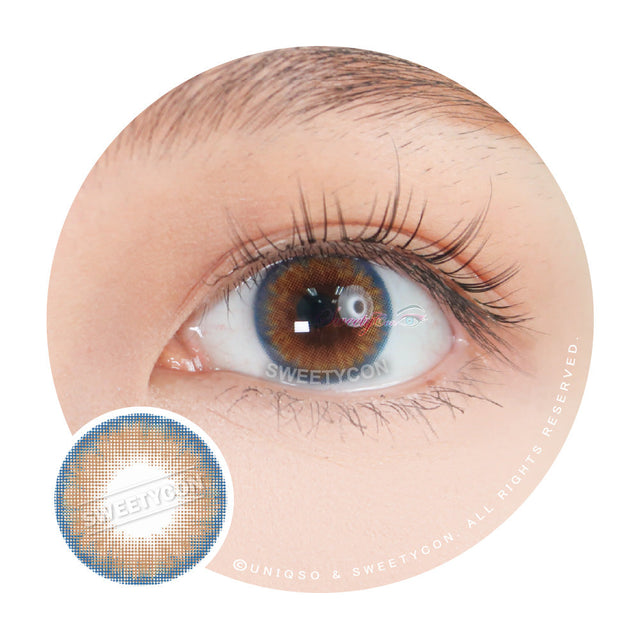 Sweety Bella Blue Brown (1 lens/pack)-Colored Contacts-UNIQSO EU