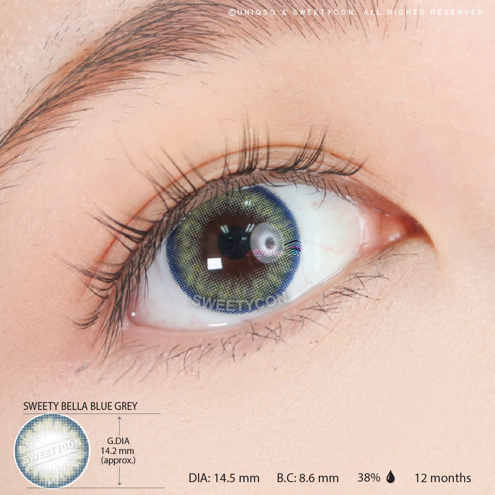 Sweety Bella Blue Grey (1 lens/pack)-Colored Contacts-UNIQSO EU