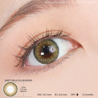 Sweety Bella Yellow Brown (1 lens/pack)-Colored Contacts-UNIQSO EU
