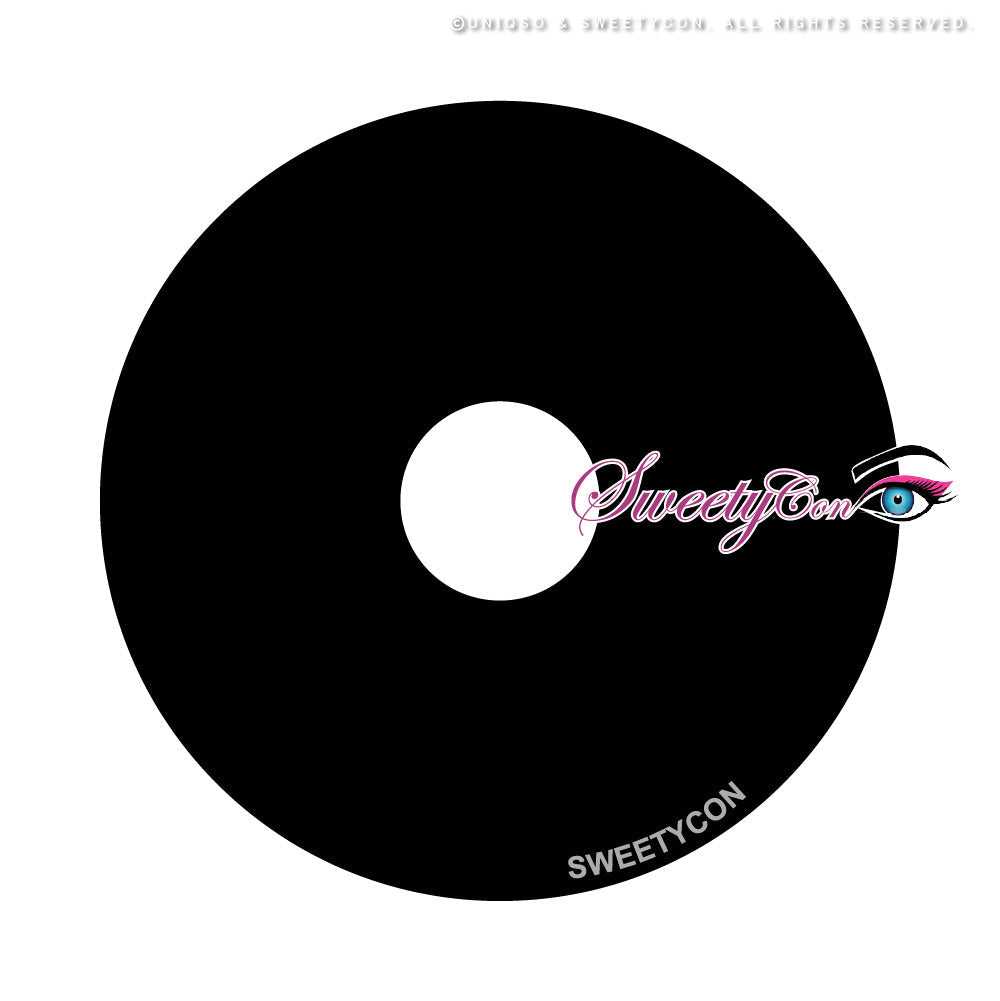 Sweety Black Sclera Contacts Sabretooth/Blackout/Black with Prescription (1 lens/pack)-Sclera Contacts-UNIQSO EU