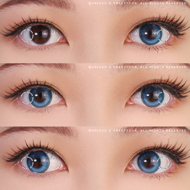 Sweety Bubbly Blue (1 lens/pack)-Colored Contacts-UNIQSO EU