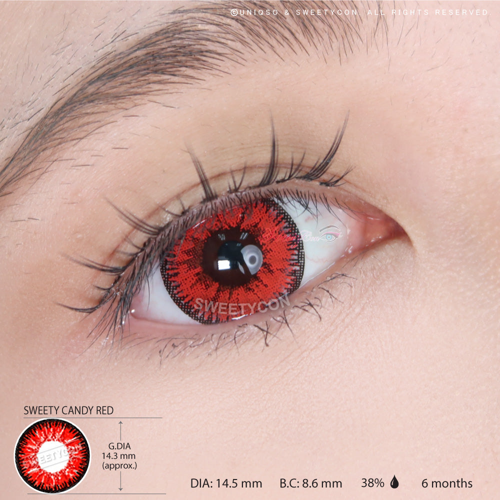 Sweety Candy Red (1 lens/pack)-Colored Contacts-UNIQSO EU