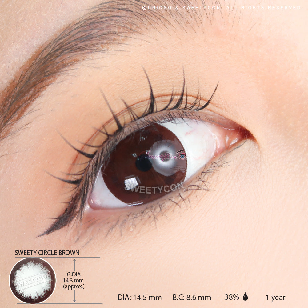 Sweety Circle Brown (1 lens/pack)-Colored Contacts-UNIQSO EU
