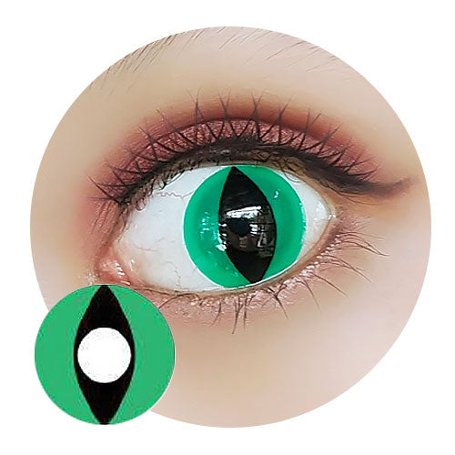 Sweety Crazy Alian Green Cat (1 lens/pack)-Crazy Contacts-UNIQSO EU