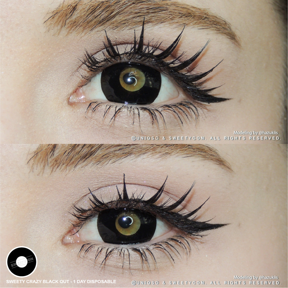 Sweety Crazy Black Out (1 lens/pack)-Crazy Contacts-UNIQSO
