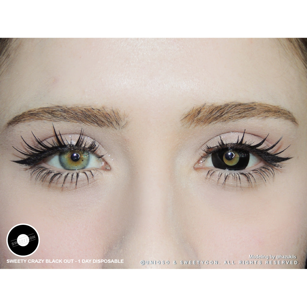 Sweety Crazy Black Out (1 lens/pack)-Crazy Contacts-UNIQSO