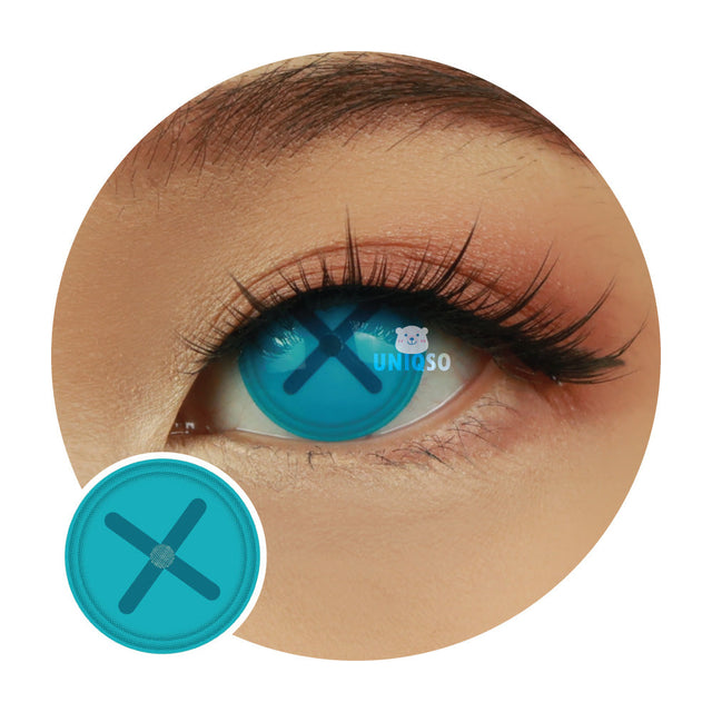 Sweety Crazy Button Eye Blue (1 lens/pack)-Crazy Contacts-UNIQSO EU