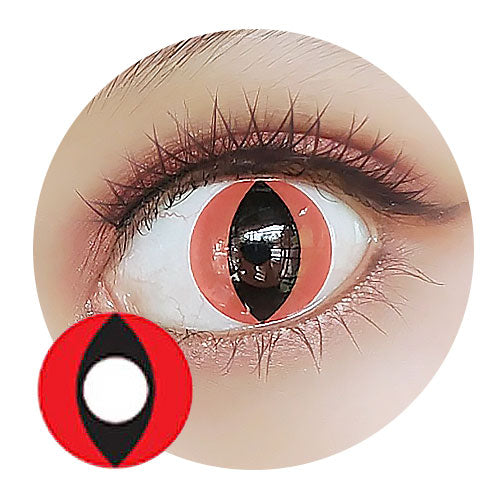 Sweety Crazy Cat Eye Red (1 lens/pack)-Crazy Contacts-UNIQSO EU