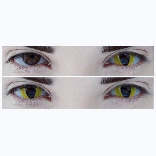 Sweety Crazy Cat Eye Yellow (1 lens/pack)-Crazy Contacts-UNIQSO EU