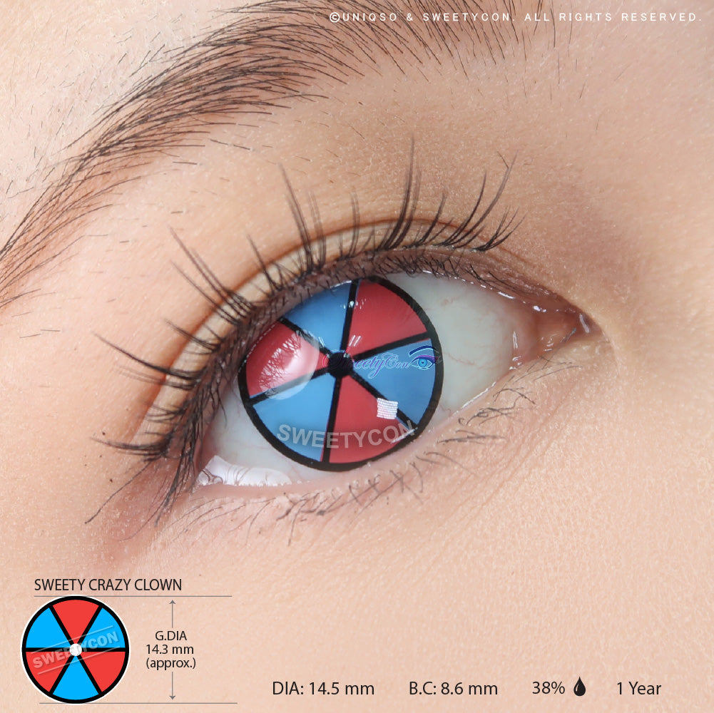 Sweety Crazy Clown (1 lens/pack)-Colored Contacts-UNIQSO EU