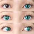 Sweety Crazy Dark Green Demon Eye / Cat Eye (New) (1 lens/pack)-Crazy Contacts-UNIQSO EU