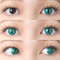 Sweety Crazy Dark Green Demon Eye / Cat Eye (New) (1 lens/pack)-Crazy Contacts-UNIQSO EU