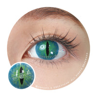 Sweety Crazy Dark Green Demon Eye / Cat Eye (New) (1 lens/pack)-Crazy Contacts-UNIQSO EU