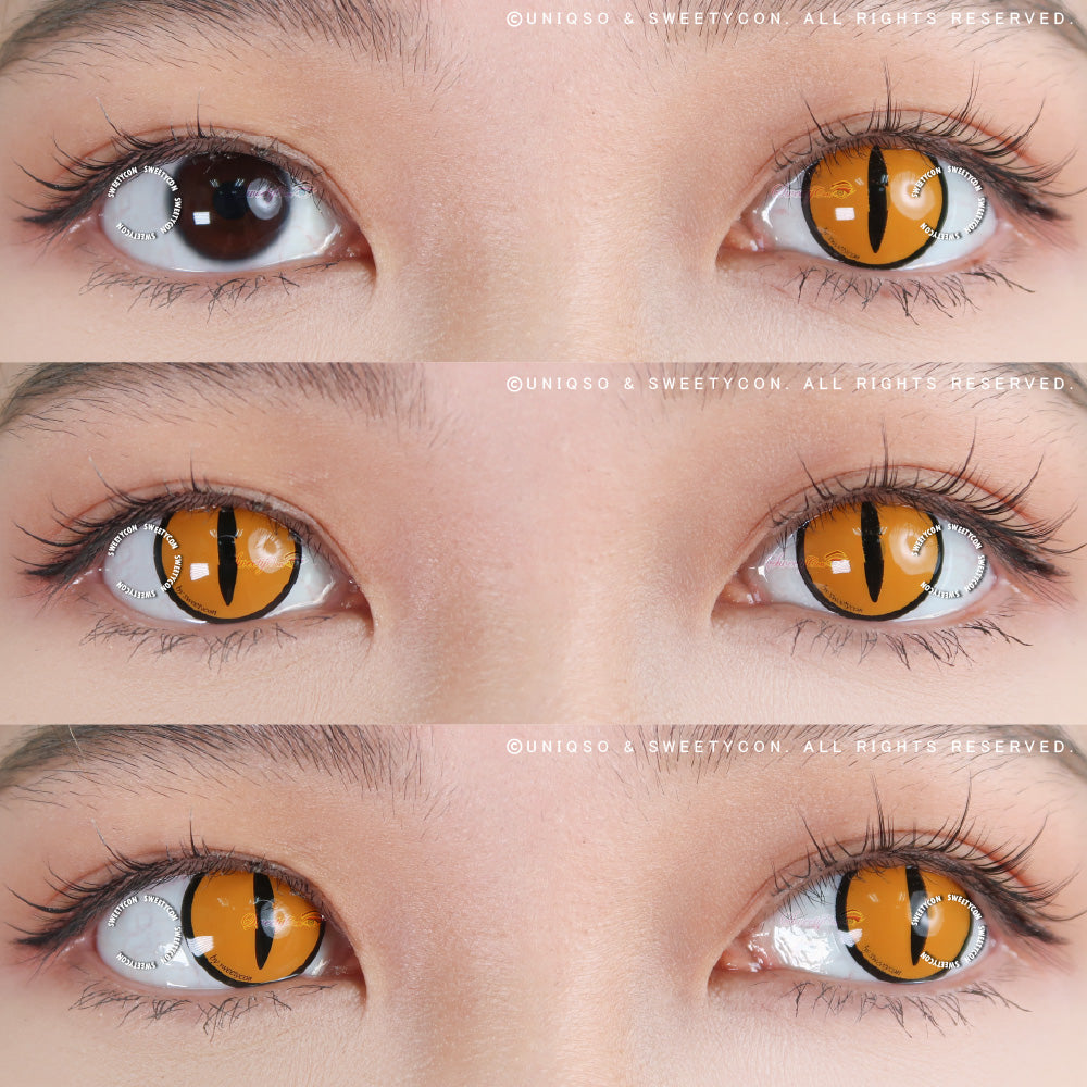 Sweety Crazy Gold Demon Eye / Cat Eye (1 lens/pack)-Crazy Contacts-UNIQSO EU