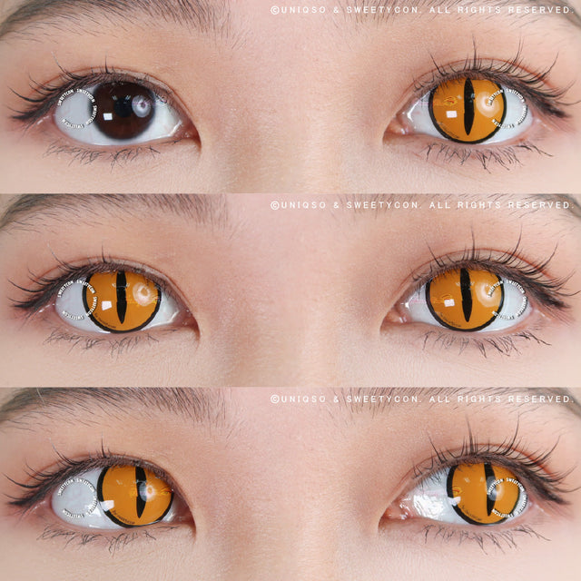 Sweety Crazy Gold Demon Eye / Cat Eye (1 lens/pack)-Crazy Contacts-UNIQSO EU