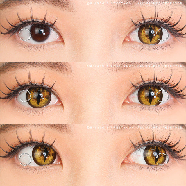 Sweety Crazy Gold Demon Eye / Cat Eye (New) (1 lens/pack)-Crazy Contacts-UNIQSO EU