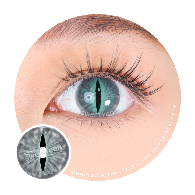 Sweety Crazy Gray Demon Eye / Cat Eye (New) (1 lens/pack)-Crazy Contacts-UNIQSO EU
