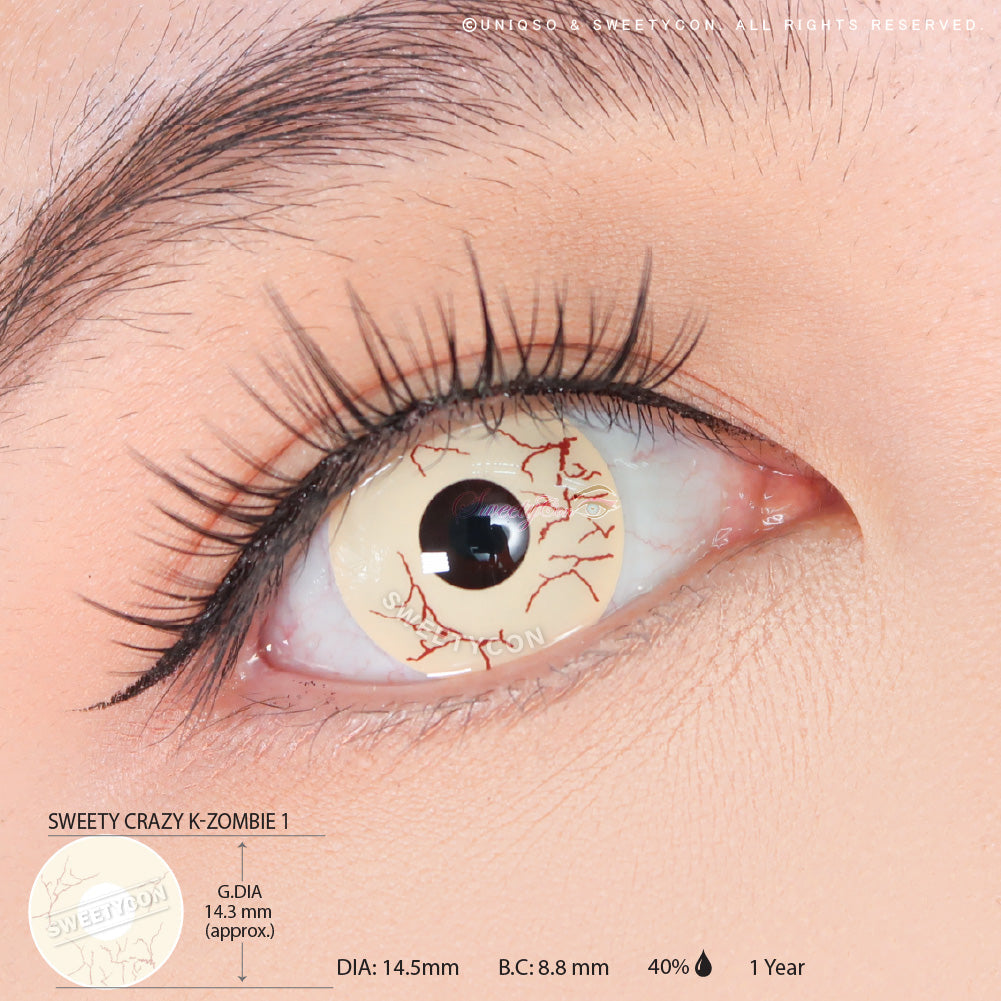 Sweety Crazy K-Zombie 1 (1 lens/pack)-Crazy Contacts-UNIQSO EU