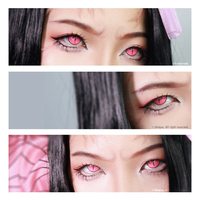 Sweety Crazy Light Pink Demon Eye / Cat Eye (1 lens/pack)-Colored Contacts-UNIQSO EU