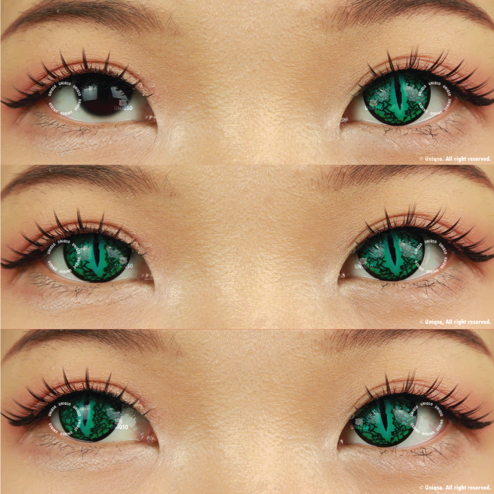 Sweety Crazy Lizard Eye Green (1 lens/pack)-Crazy Contacts-UNIQSO EU