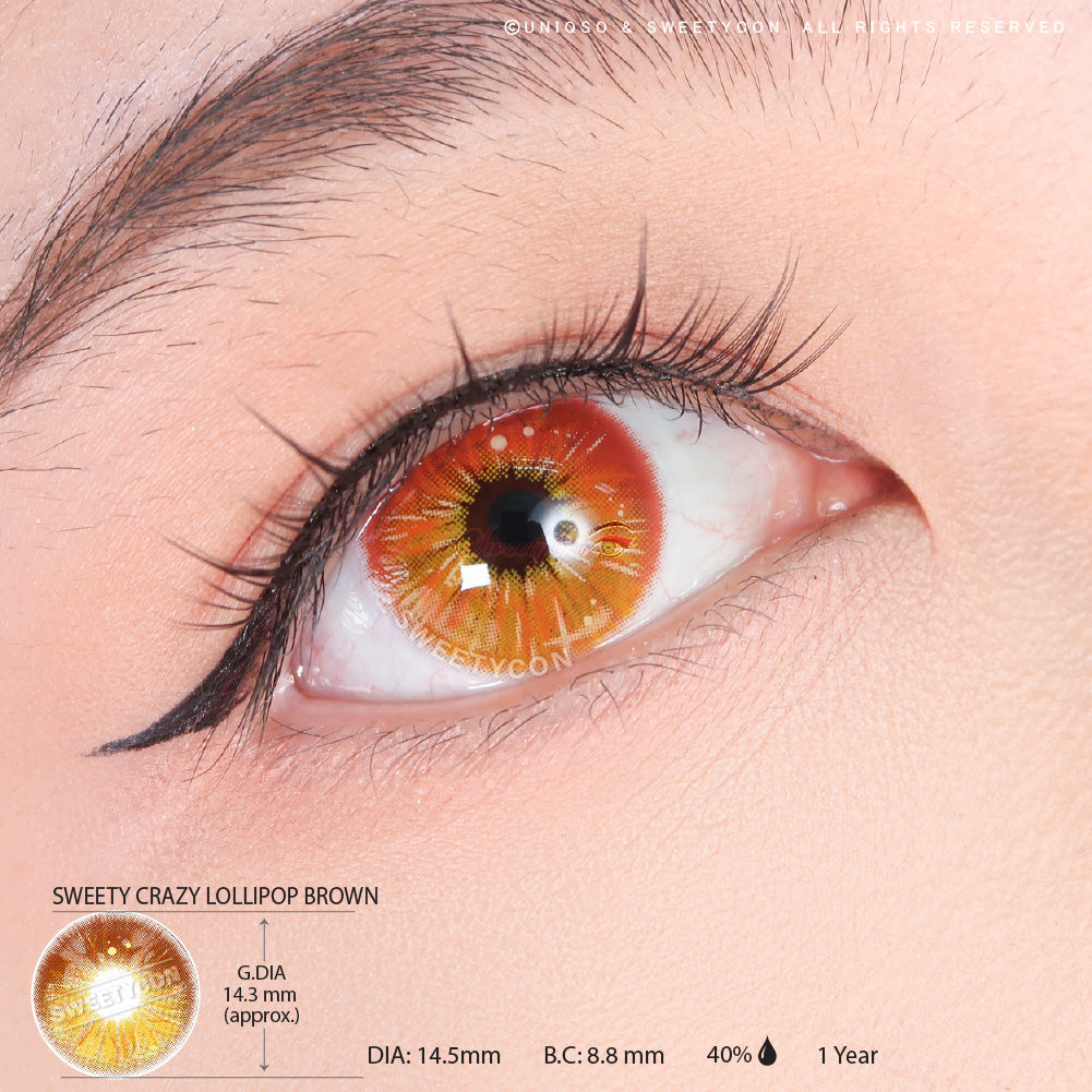 Sweety Crazy Lollipop Brown (1 lens/pack)-Colored Contacts-UNIQSO EU