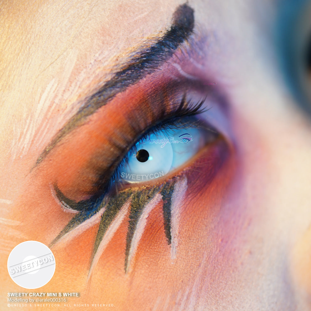 Sweety Crazy Mini S White (1 lens/pack)-Crazy Contacts-UNIQSO EU