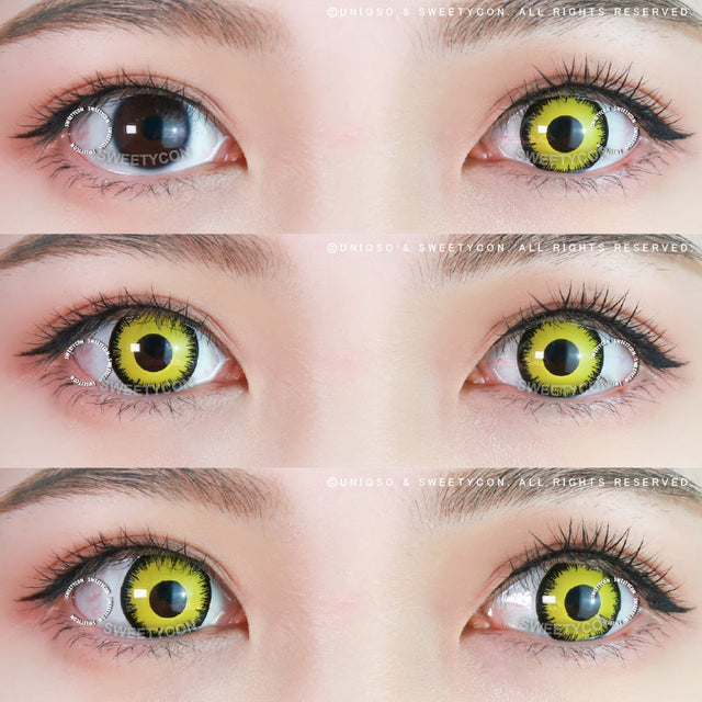 Sweety Crazy Mystic Yellow (1 lens/pack)-Colored Contacts-UNIQSO EU