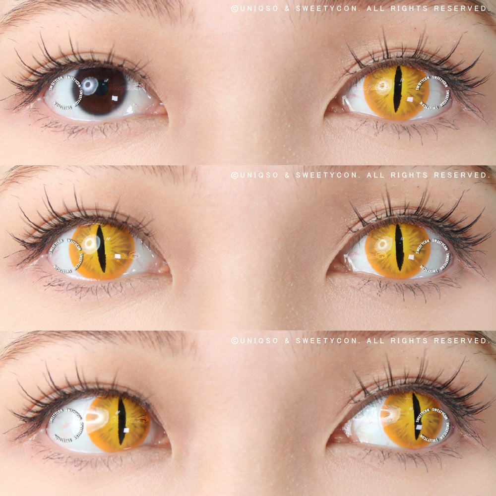 Sweety Crazy Orange Demon Eye / Cat Eye (New) (1 lens/pack)-Crazy Contacts-UNIQSO EU