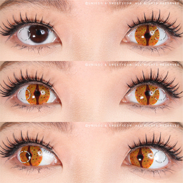 Sweety Crazy Orange Dragon Eyes (1 lens/pack)-Crazy Contacts-UNIQSO EU