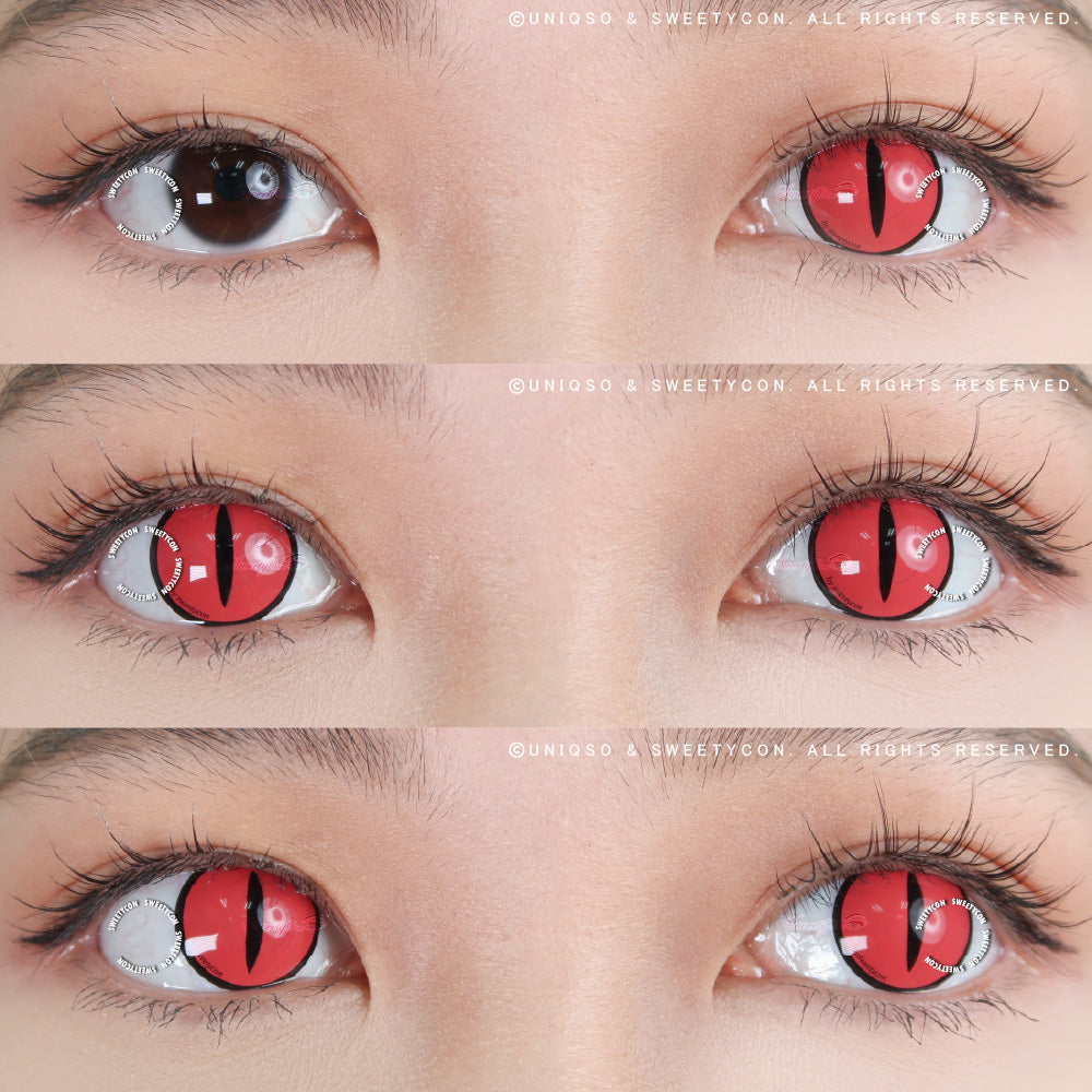 Sweety Crazy Pink Demon Eye / Cat Eye (1 lens/pack)-Crazy Contacts-UNIQSO EU